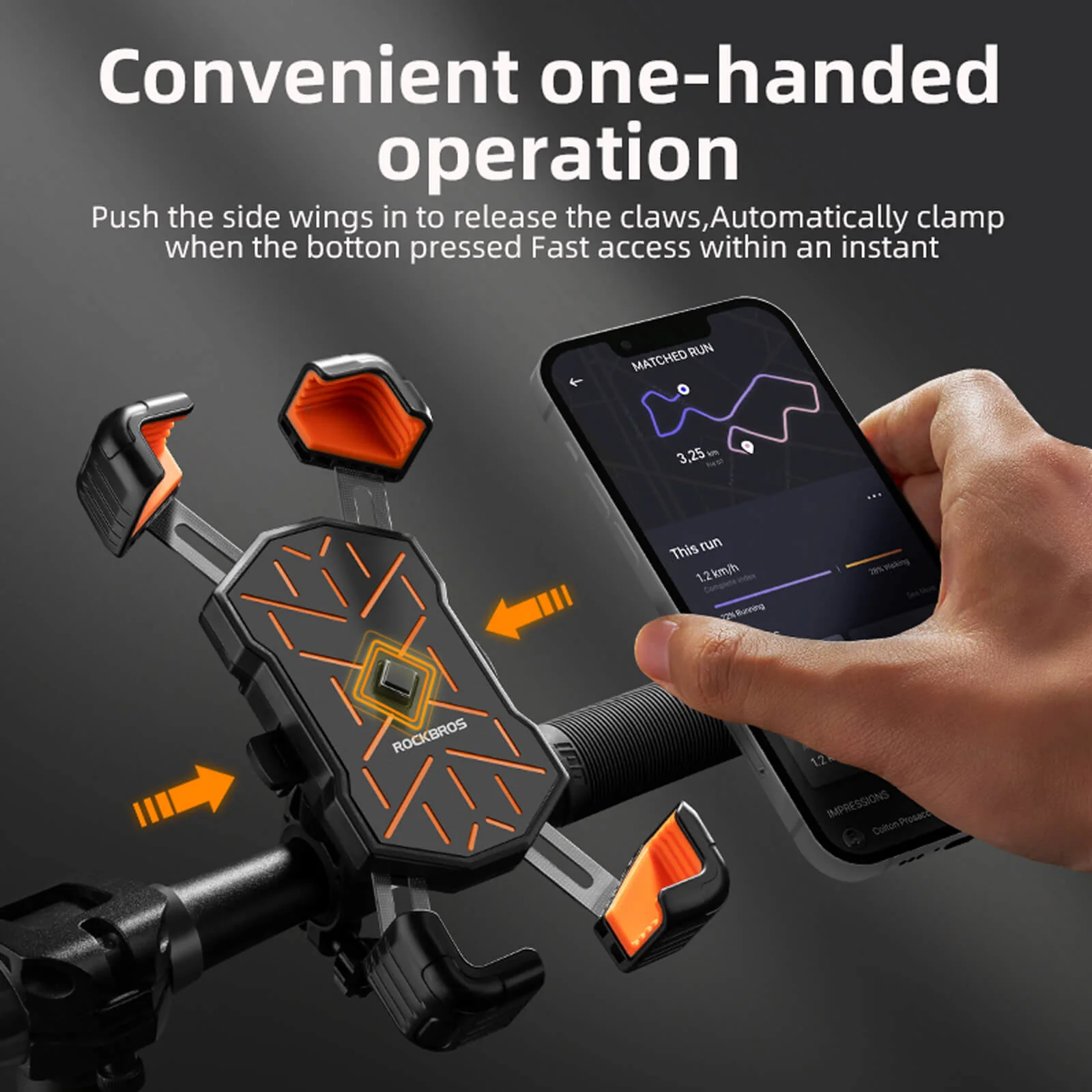 ROCKBROS HW-117 Bike Phone Holder 1s Lock Bike - Image 11