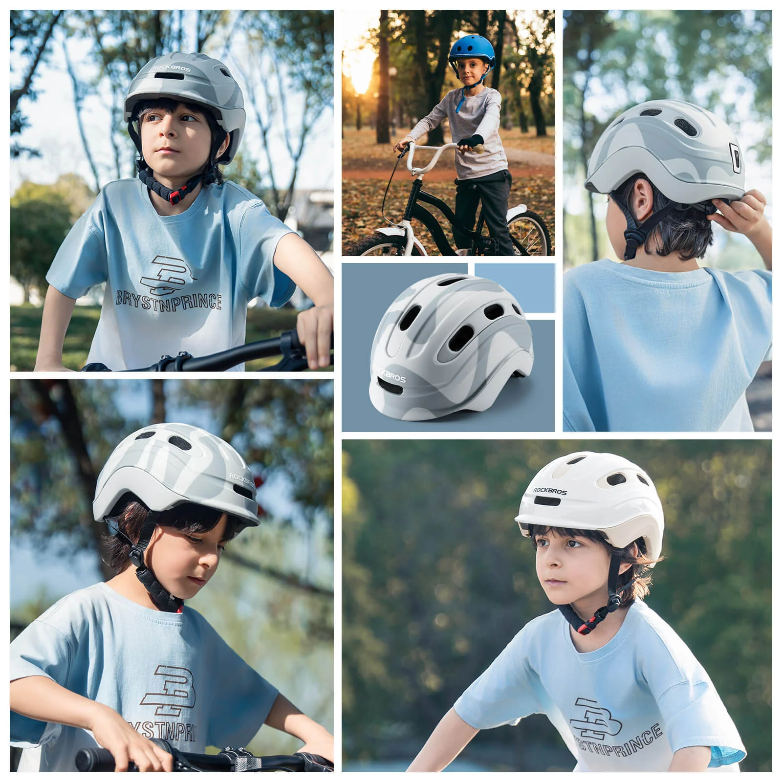 ROCKBROS Kids' Bike Helmet with Tail Light Mounting Option - Image 21