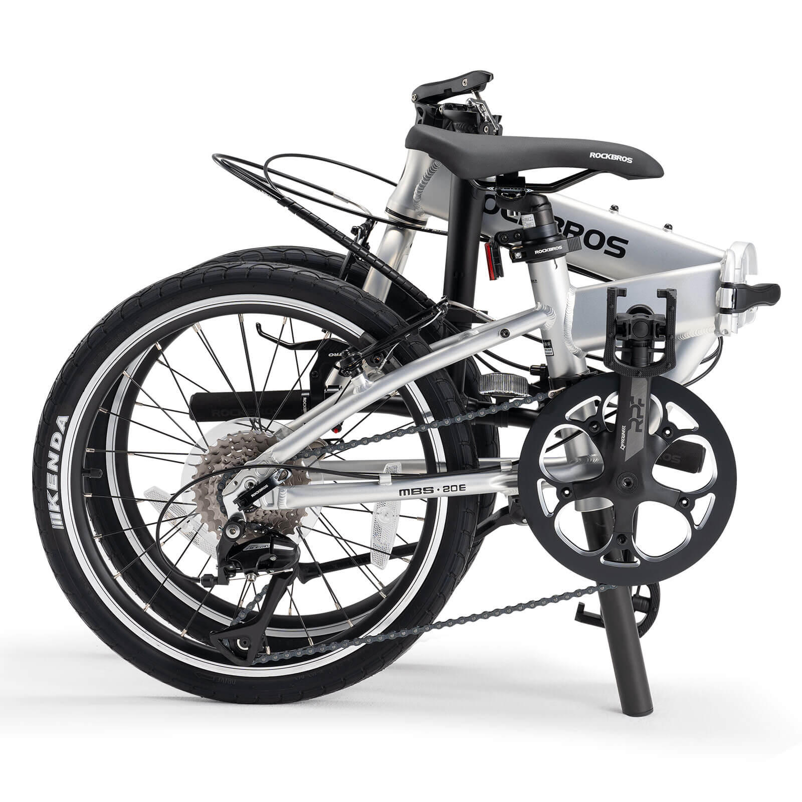 ROCKBROS MBS 20 Inch Folding Bike Aluminum Alloy 8 Speed 11-32T Cassette V Brake - Image 10