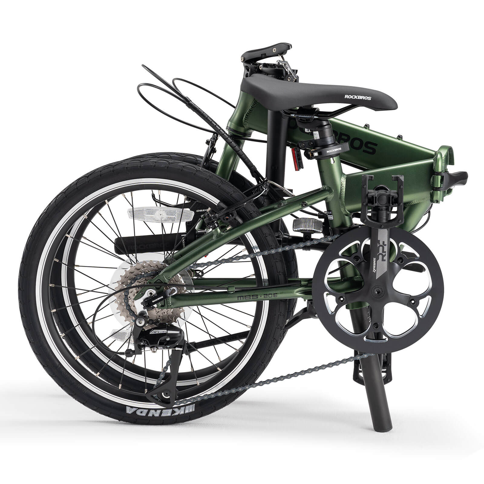 ROCKBROS MBS 20 Inch Folding Bike Aluminum Alloy 8 Speed 11-32T Cassette V Brake - Image 3
