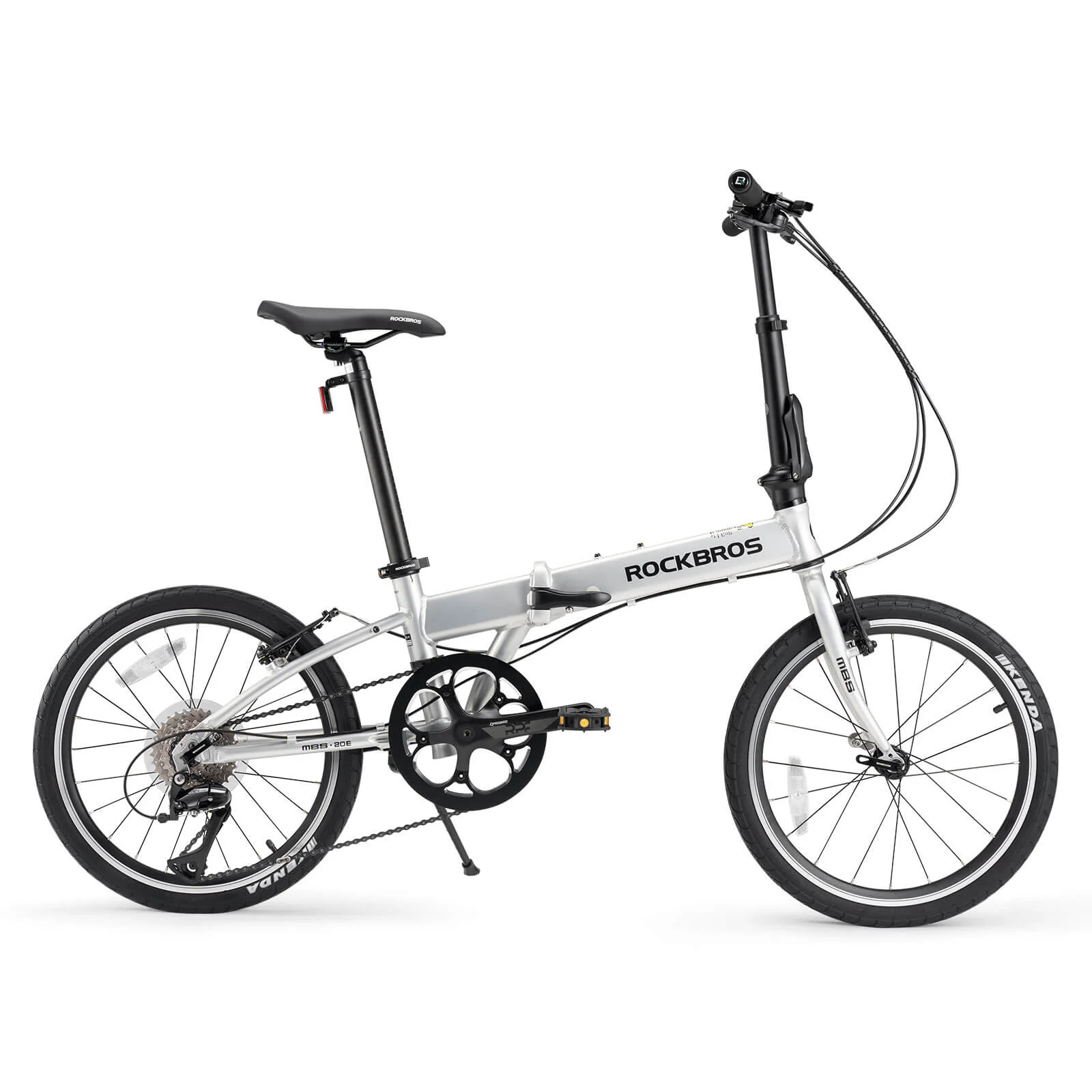 ROCKBROS MBS 20 Inch Folding Bike Aluminum Alloy 8 Speed 11-32T Cassette V Brake - Image 8
