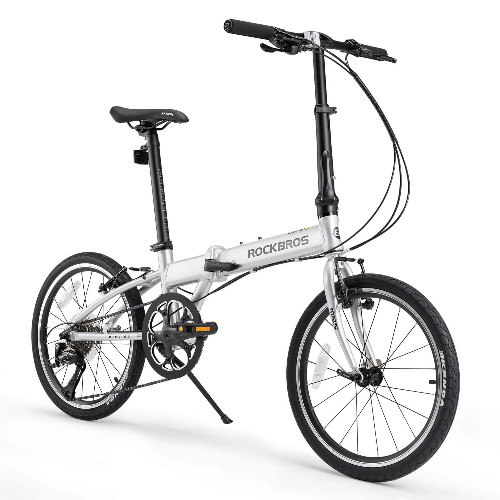 ROCKBROS MBS 20 Inch Folding Bike Aluminum Alloy 8 Speed 11-32T Cassette V Brake - Image 9