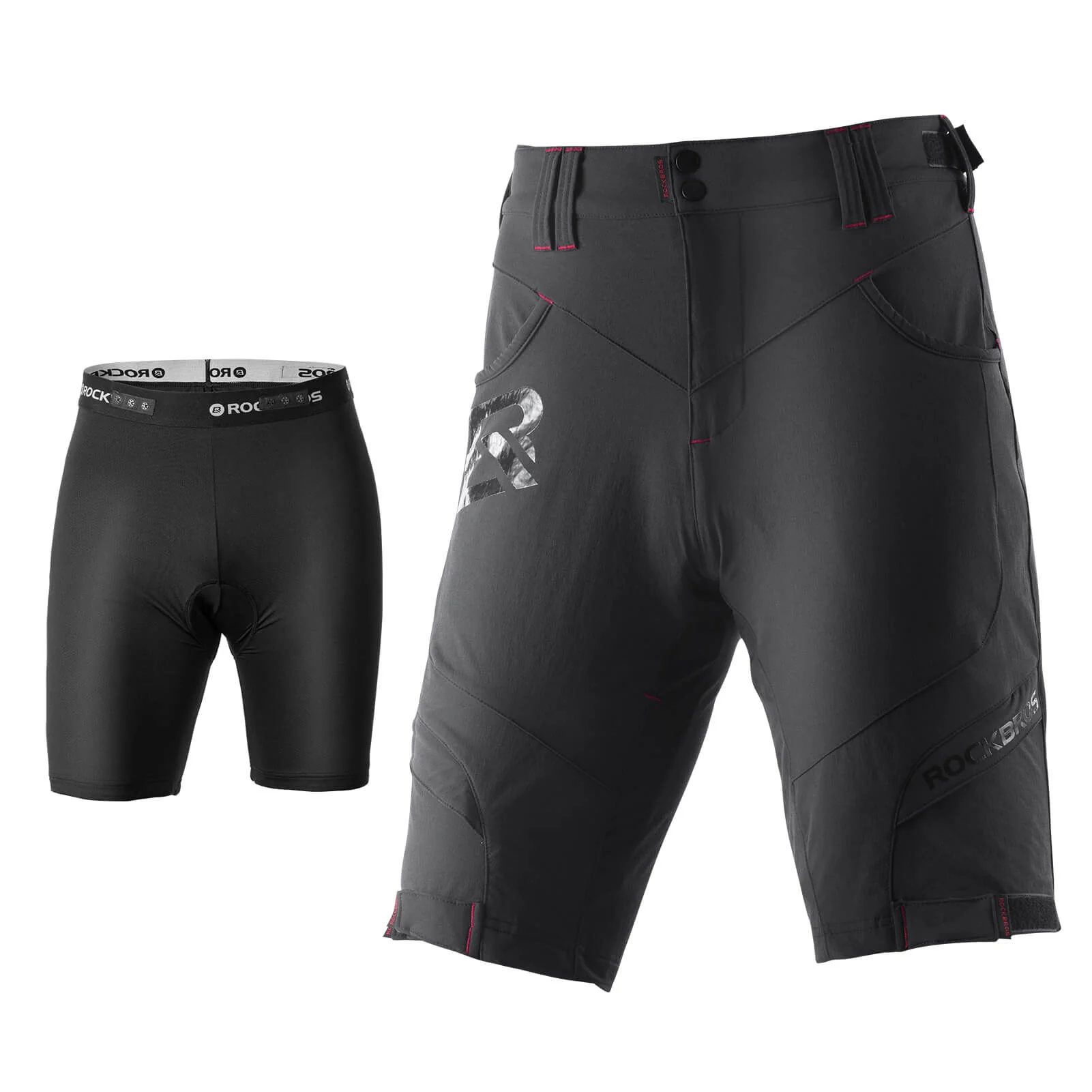 ROCKBROS Men’s Cycling Shorts - 4D Padded Compression Shorts - Image 6