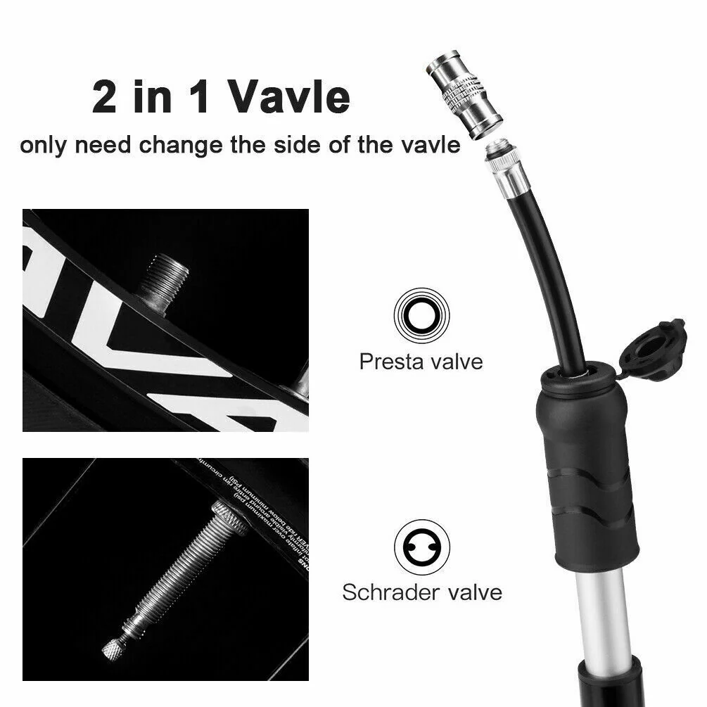 ROCKBROS Portable Dual Valve Hand Pump for MTB Bicycles - Image 3