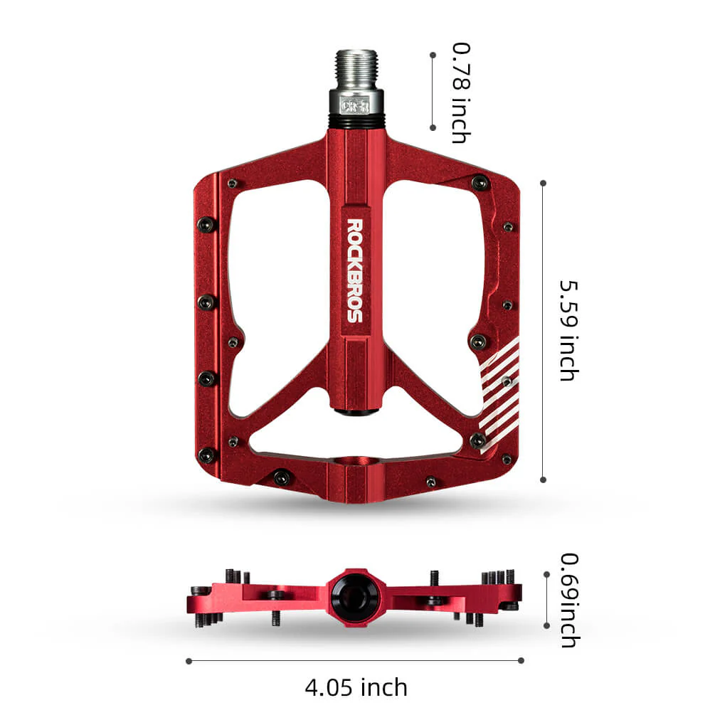 ROCKBROS Mountain Bike Aluminum Alloy Pedals with Bearing, Non-Slip Design - Image 5