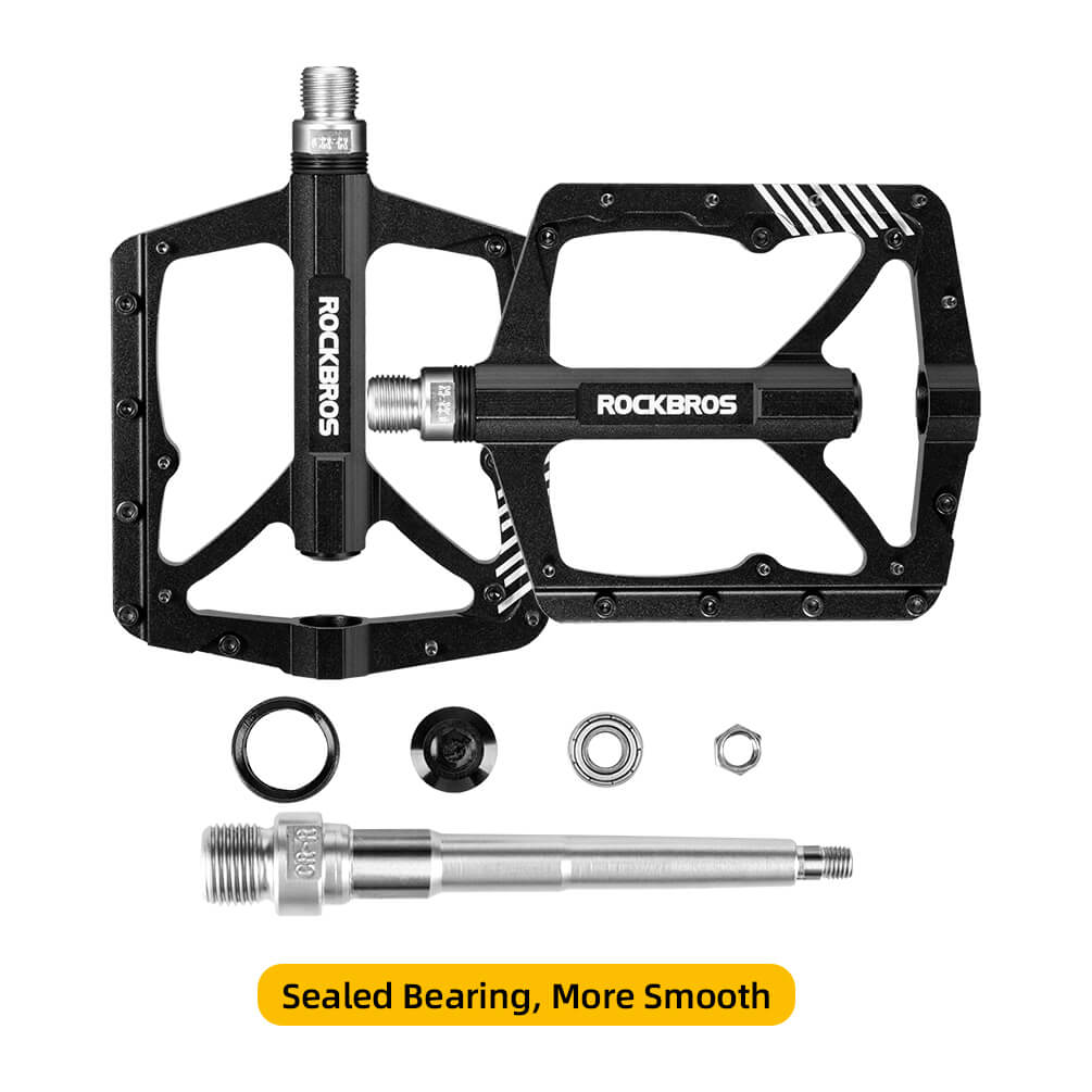 ROCKBROS Mountain Bike Aluminum Alloy Pedals with Bearing, Non-Slip Design - Image 9