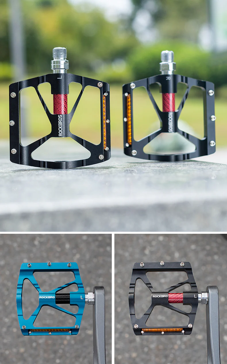 ROCKBROS Lightweight Flat Bike Pedals in Various Colours (Pair) - Image 13