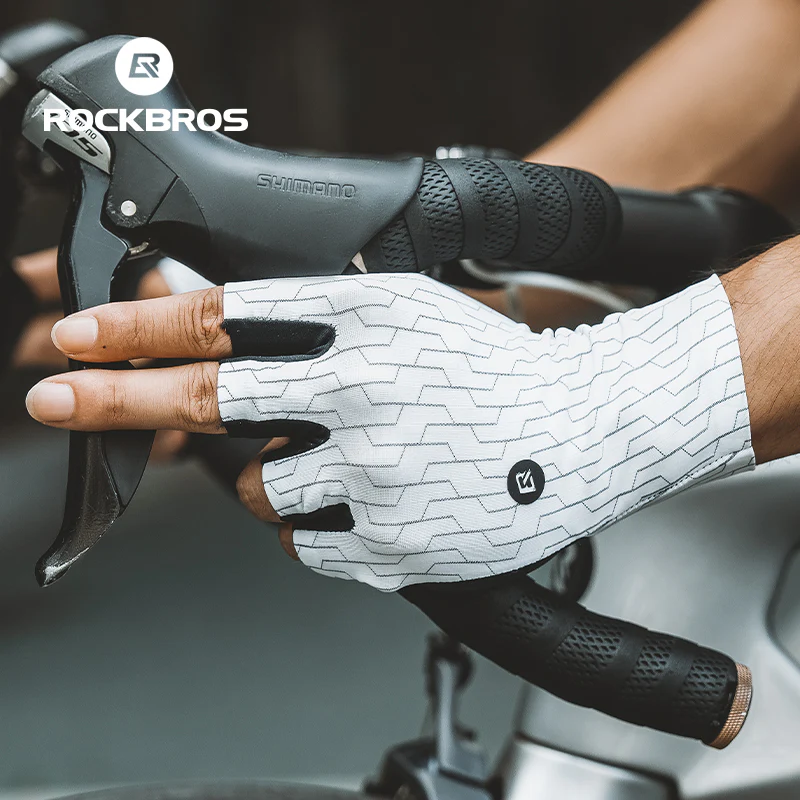 ROCKBROS Mountain Road Cycling Fingerless Gloves Shockproof Breathable Non-Slip - Image 10