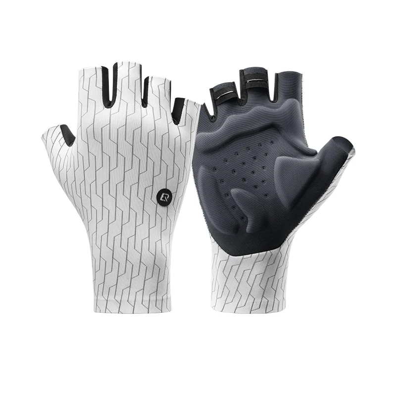 ROCKBROS Mountain Road Cycling Fingerless Gloves Shockproof Breathable Non-Slip - Image 16
