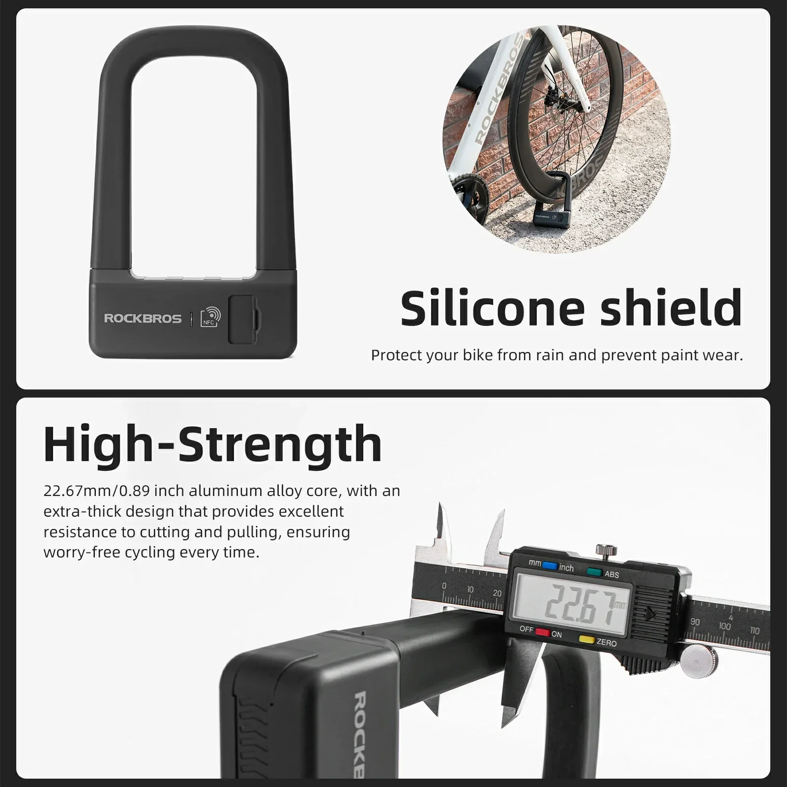 NFC Smart Bike U Lock – Heavy Duty Anti-Theft - Image 4