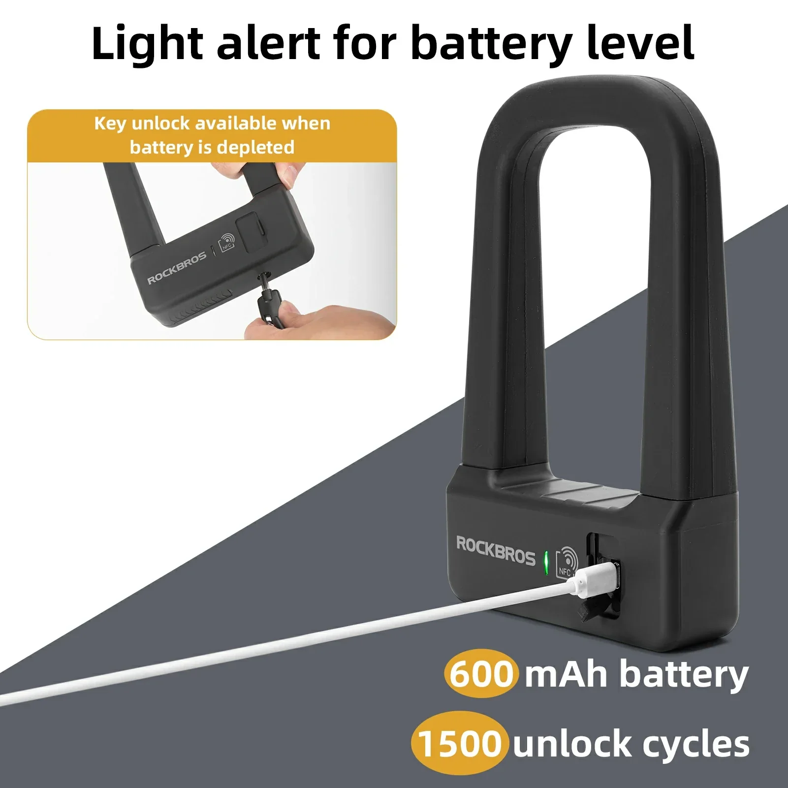 NFC Smart Bike U Lock – Heavy Duty Anti-Theft - Image 5
