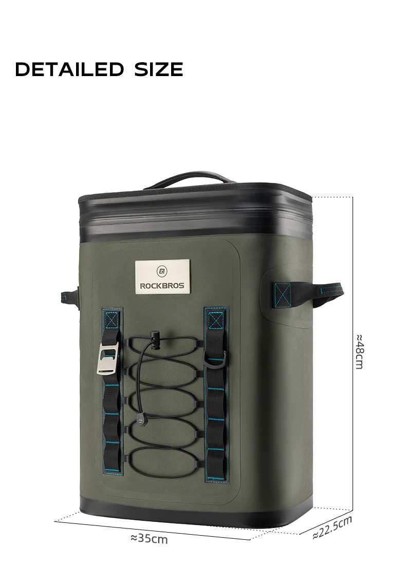 ROCKBROS Outdoor Backpack Cooler Bag Hiking Camping Picnic Insulated Storage Bag - Image 5