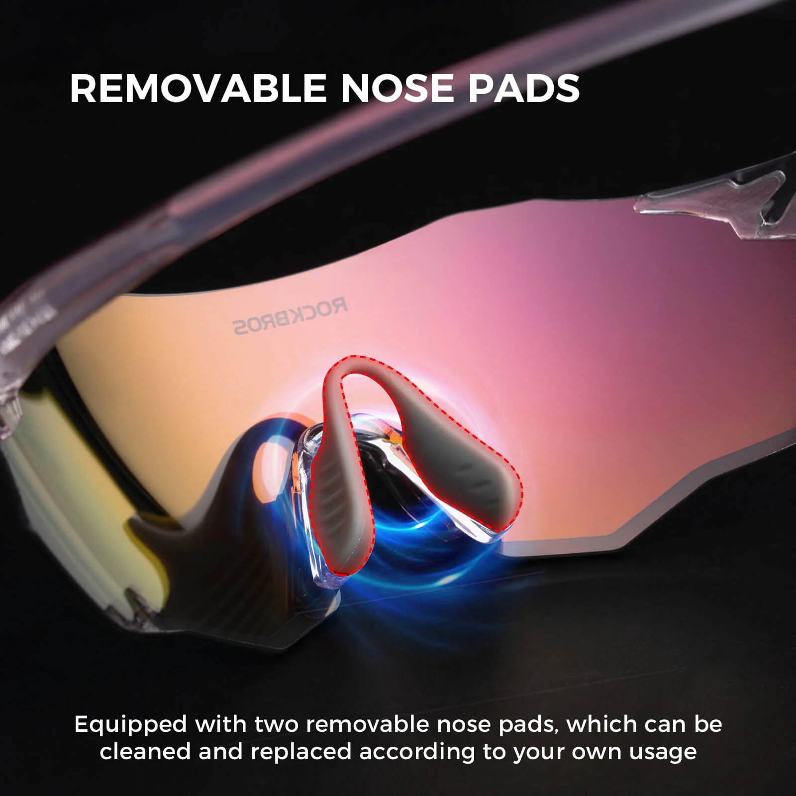 ROCKBROS Photochromic Cycling Glasses UV400 Protection TR90 Frame - Image 32