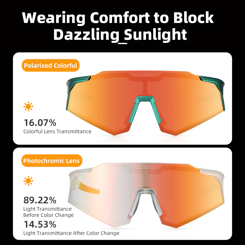 ROCKBROS Photochromic Goggle Cycling Sunglasses Sport Road Mountain Bike Glasses - Image 14
