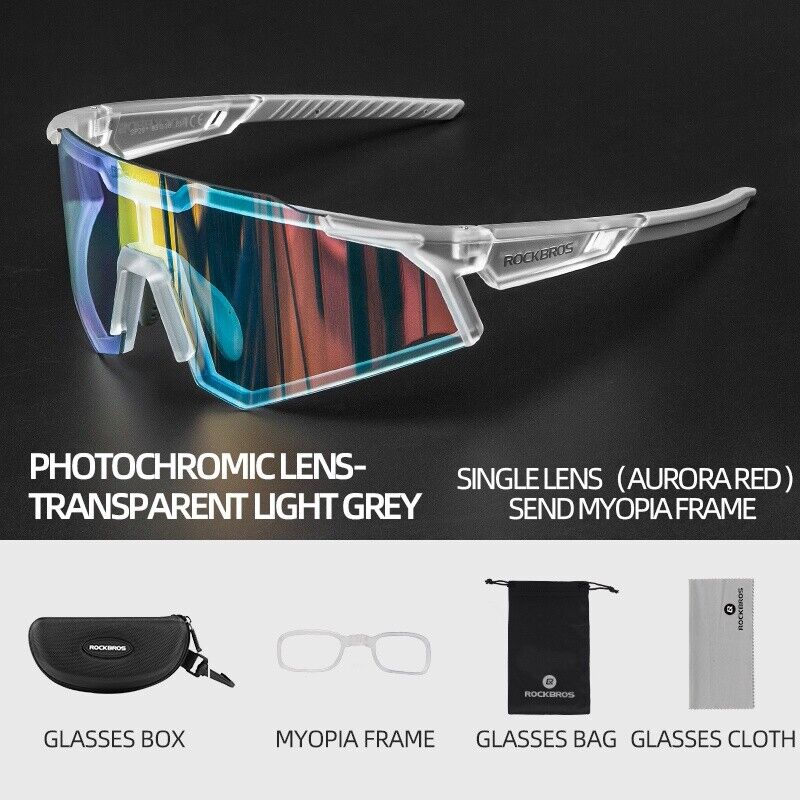ROCKBROS Photochromic Goggle Cycling Sunglasses Sport Road Mountain Bike Glasses - Image 3