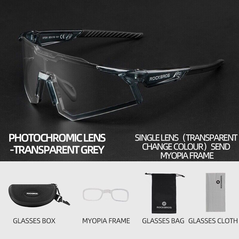 ROCKBROS Photochromic Goggle Cycling Sunglasses Sport Road Mountain Bike Glasses - Image 4