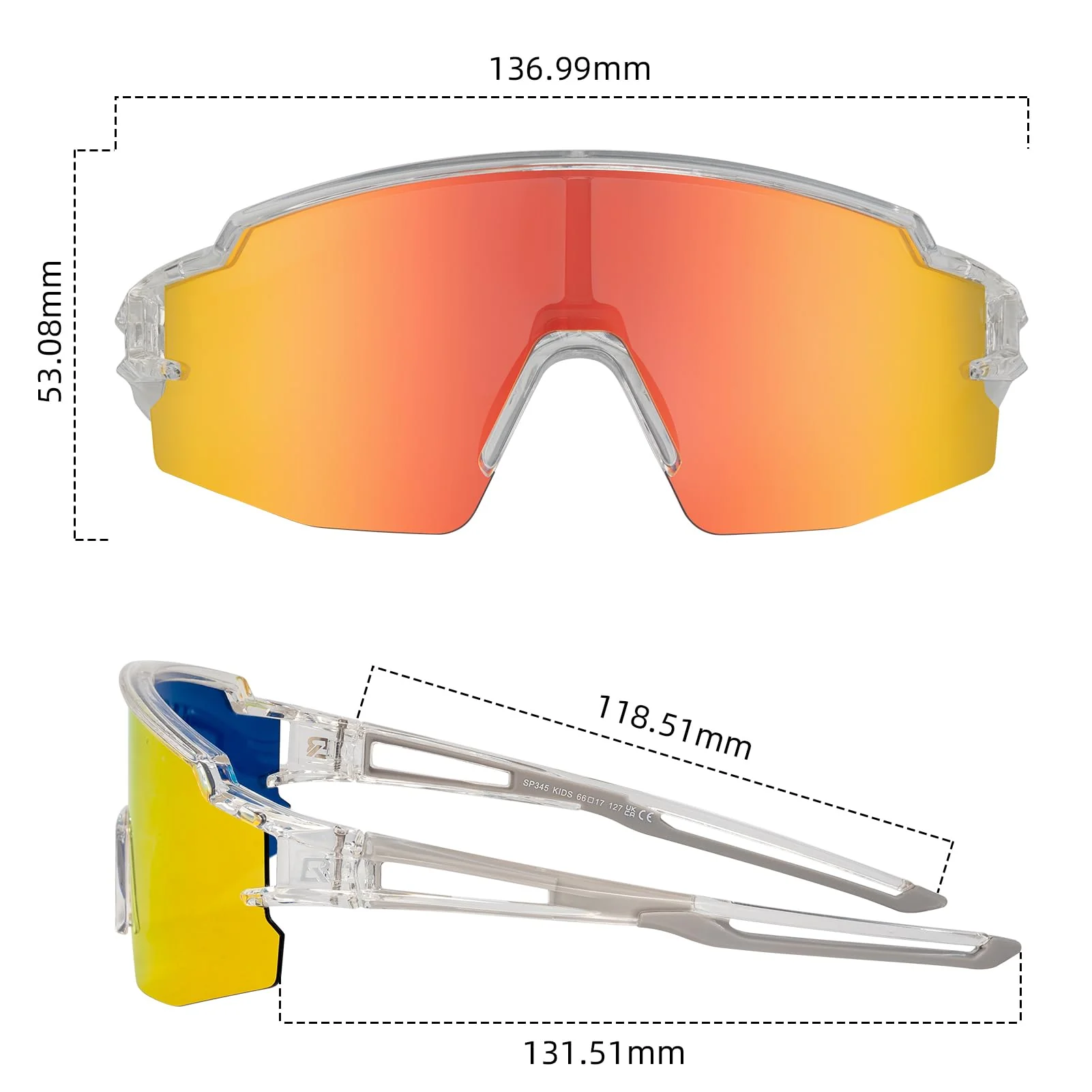 ROCKBROS Polarized Youth Kids UV400 Cycling Sports Sunglasses for Boys Girls Age 8-14 - Image 10