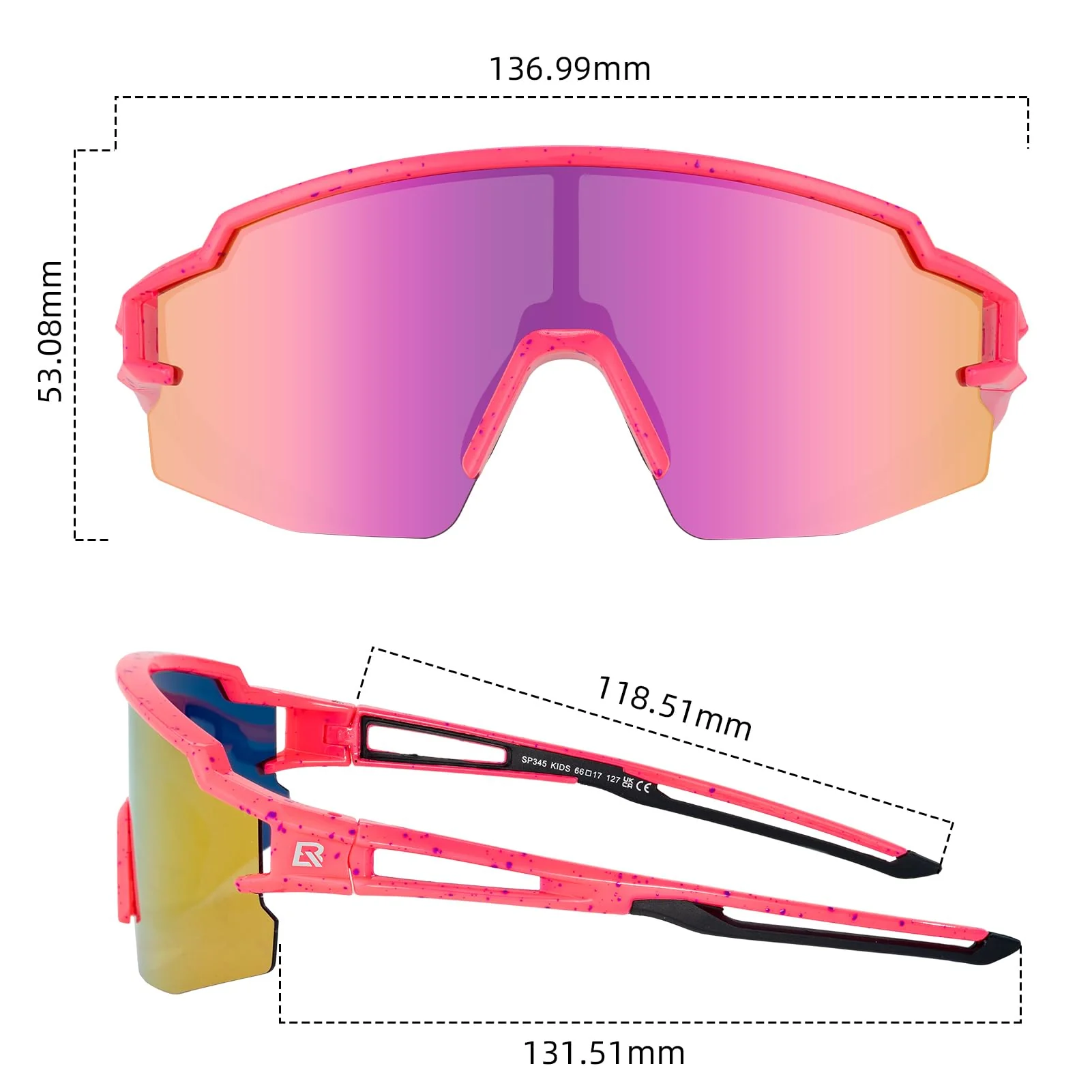 ROCKBROS Polarized Youth Kids UV400 Cycling Sports Sunglasses for Boys Girls Age 8-14 - Image 14