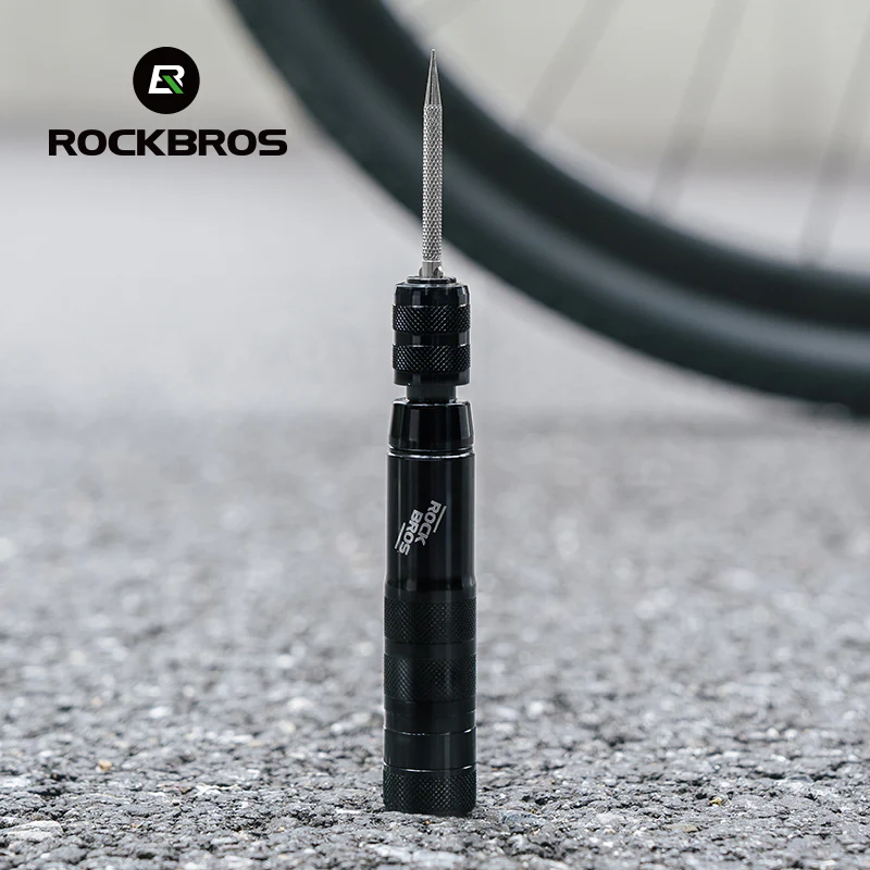 ROCKBROS Portable Bicycle Bike Tire Repair Patch Tool Aluminum Alloy Compact - Image 10