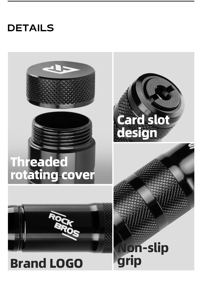 ROCKBROS Portable Bicycle Bike Tire Repair Patch Tool Aluminum Alloy Compact - Image 14