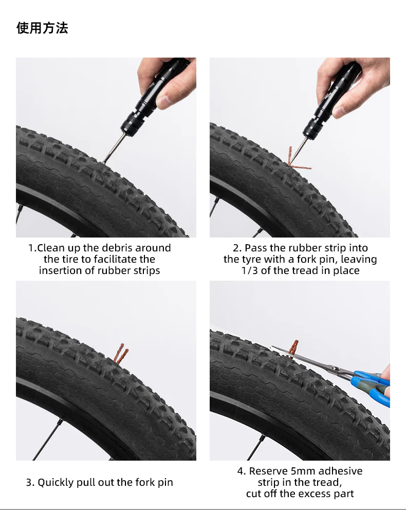 ROCKBROS Portable Bicycle Bike Tire Repair Patch Tool Aluminum Alloy Compact - Image 15
