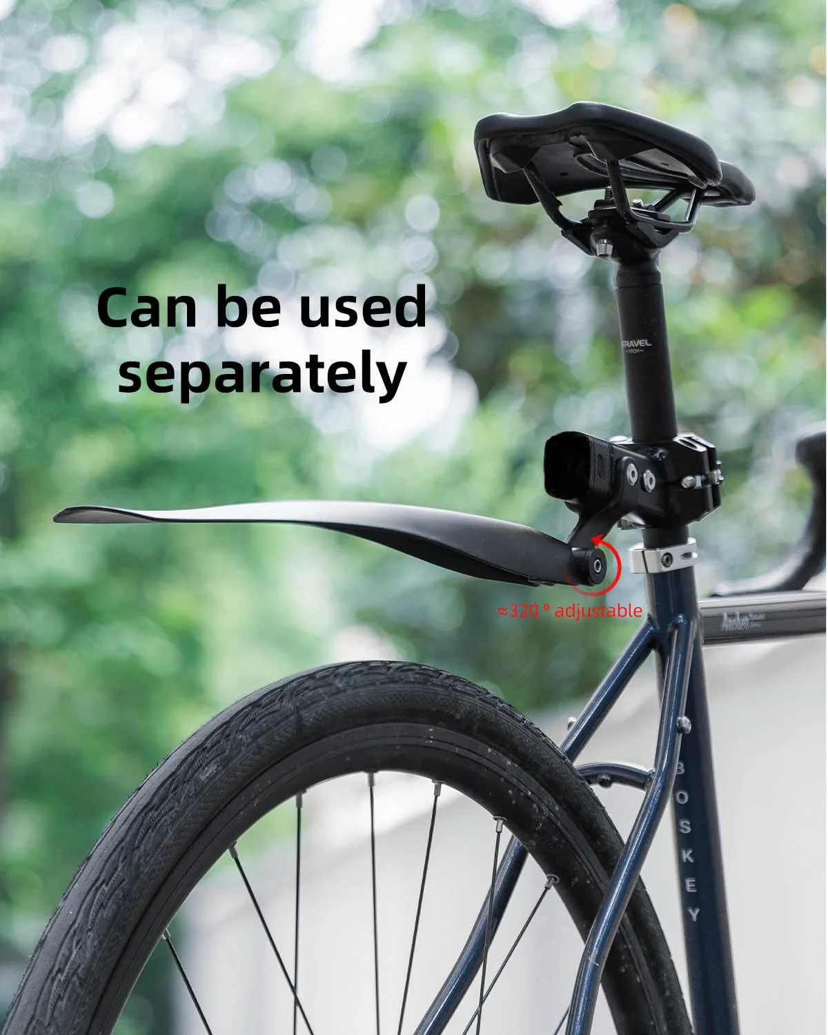 Rear Bike Cargo Rack with Fender Adjustable Fits 26"-29" Bikes - Image 5