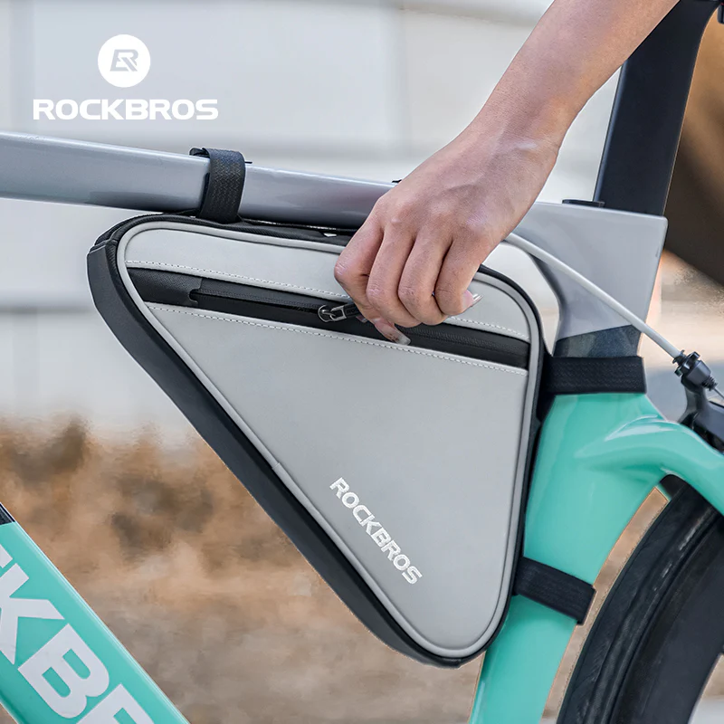 ROCKBROS Reflective Bike Frame Cycling Triangle Bag 0.9L - Image 3