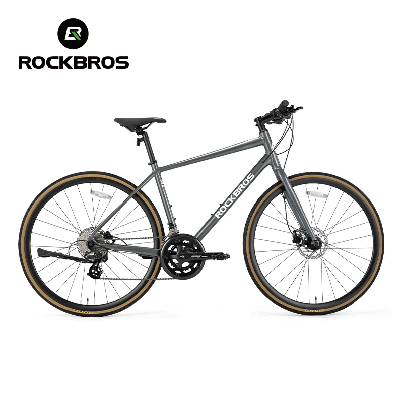 ROCKBROS RIDA-P2E 700C Road Bike Flat Handlebar 8 Speed Aluminum Alloy - Image 17