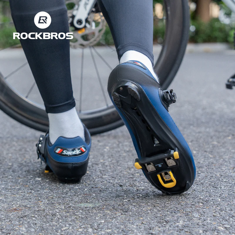ROCKBROS Road Bike Bicycle Pedals Cleats Set 6 Degree Float For Shimano SPD - Image 14