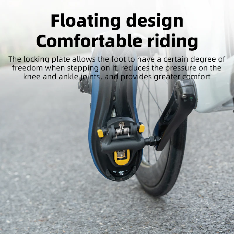 ROCKBROS Road Bike Bicycle Pedals Cleats Set 6 Degree Float For Shimano SPD - Image 8