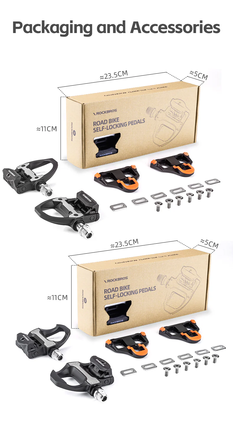 ROCKBROS Road Bike Lock Pedals SPD Bicycle Pedals Sealed Bearings Fit Shimano - Image 18