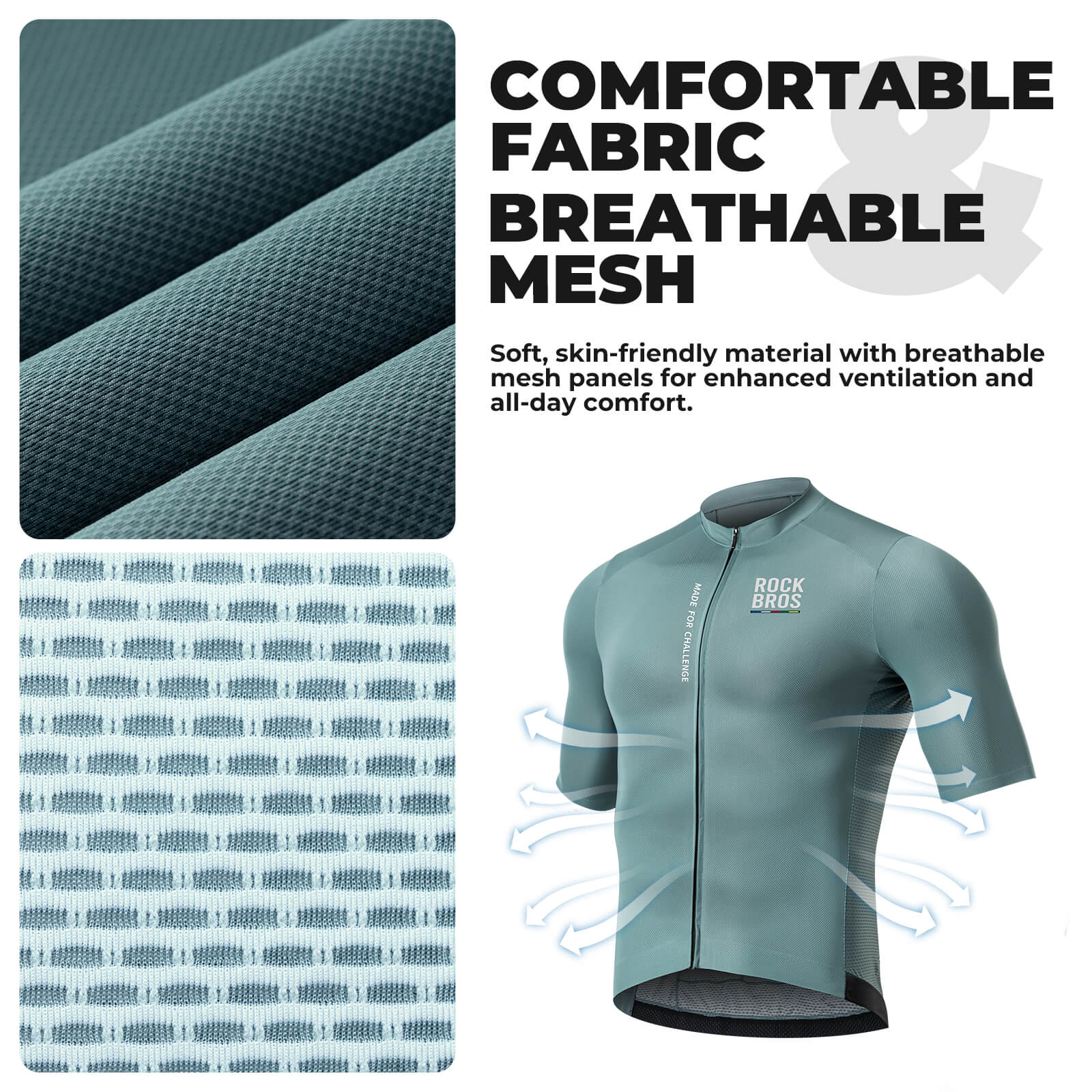 【ROAD TO SKY】 Men Cycling T-shirt Summer Sports Wear Tops YKK Zipper - Image 3