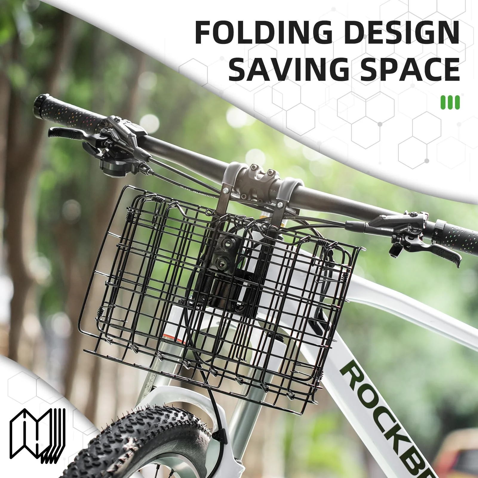 ROCKBROS Sturdy Folding Bike Basket - Image 3