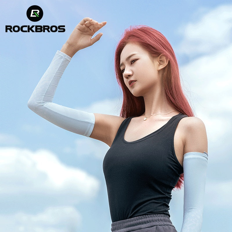 ROCKBROS Sun Protection Arm Sleeves Cooling Running - Image 17