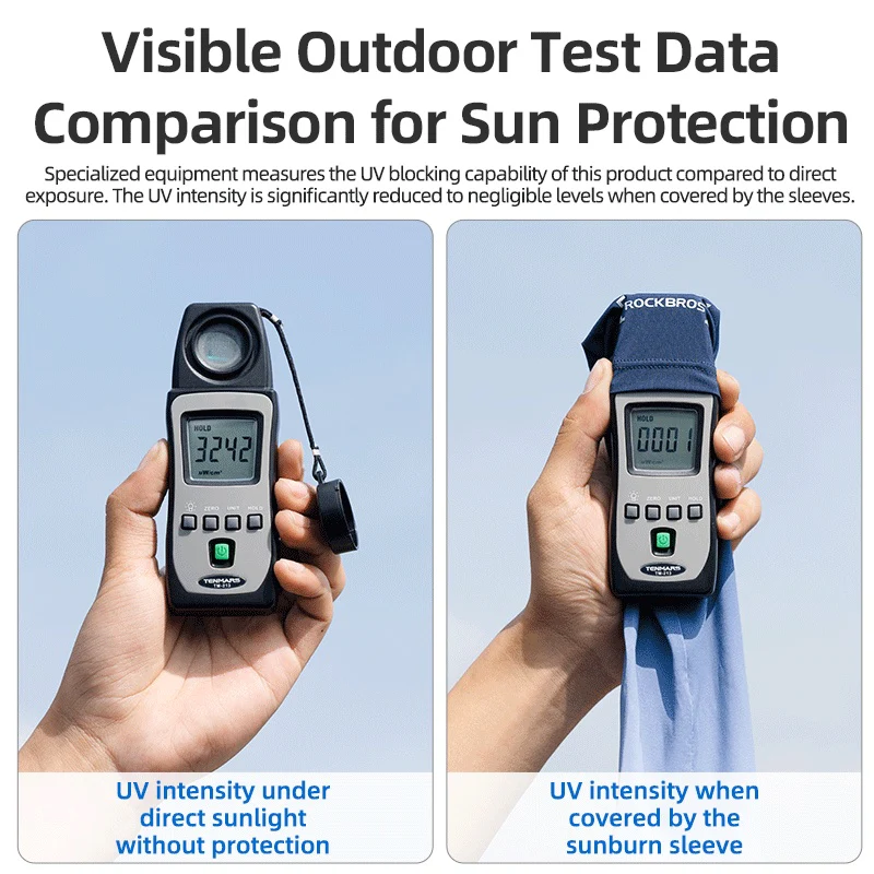 ROCKBROS Sun Protection Arm Sleeves Cooling Running - Image 33