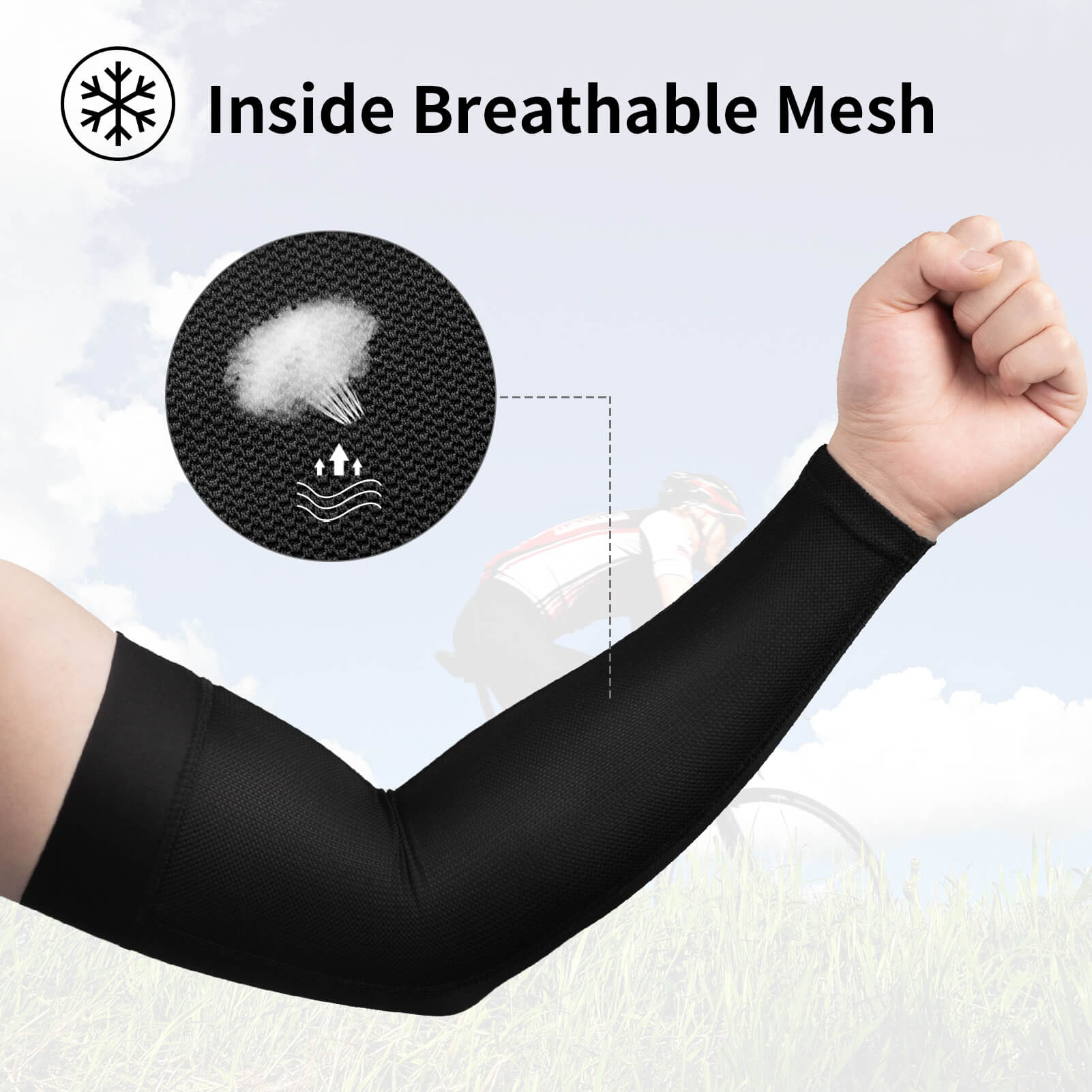 ROCKBROS Sun Protection Cycling Arm Sleeves Cooling Summer - Image 10