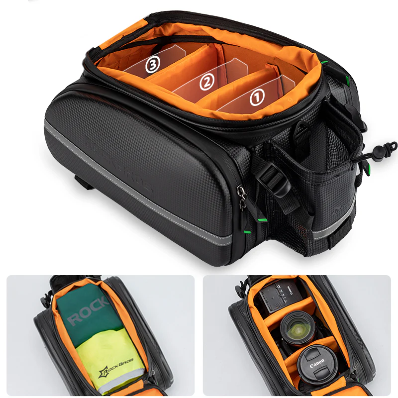 ROCKBROS Deluxe Bicycle Pannier Bike Bag with Extendable Compartments - Image 13