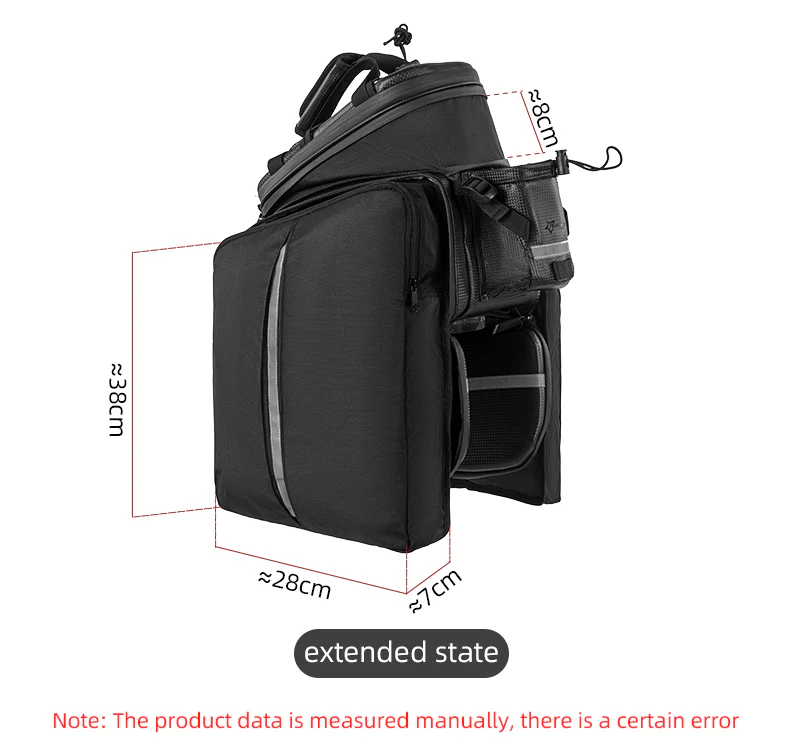 ROCKBROS Deluxe Bicycle Pannier Bike Bag with Extendable Compartments - Image 15