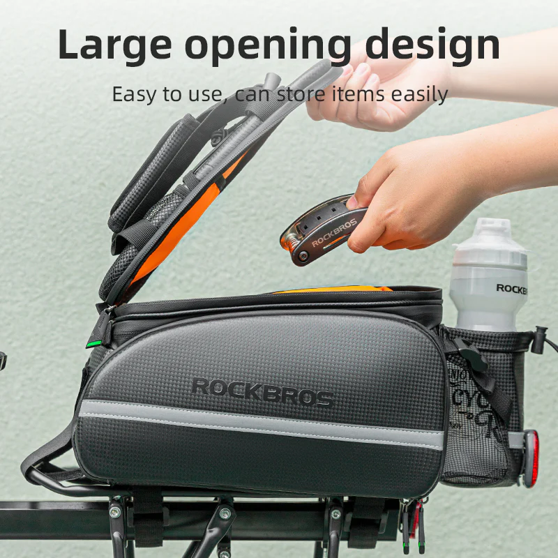 ROCKBROS Deluxe Bicycle Pannier Bike Bag with Extendable Compartments - Image 4