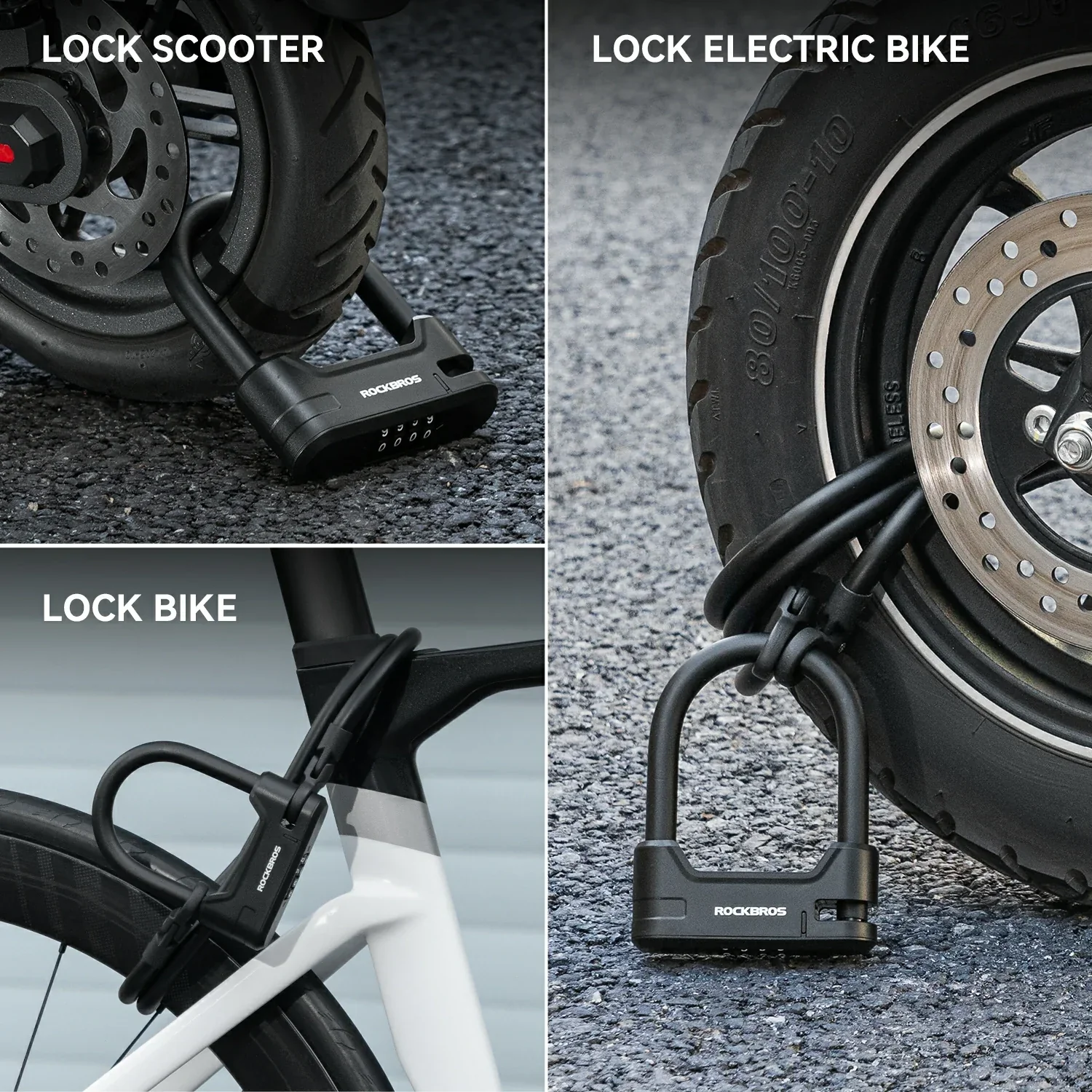 Keyless Scooter Cable Lock U-Lock - Image 6