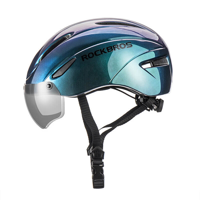 ROCKBROS Ultralight Magnetic Goggles Rear Light Cycling Helmet - Image 3