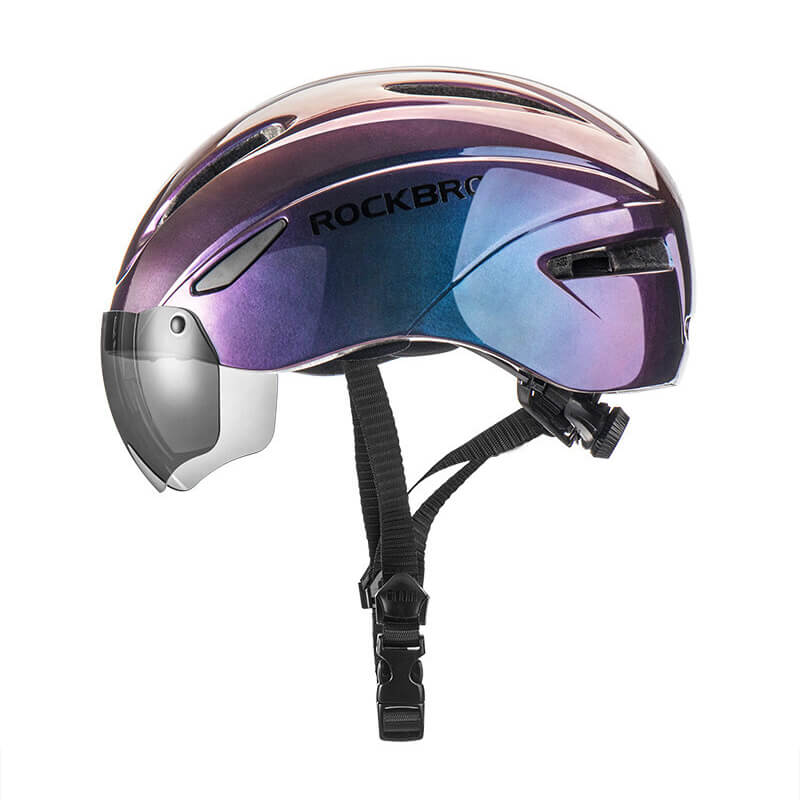 ROCKBROS Ultralight Magnetic Goggles Rear Light Cycling Helmet - Image 9