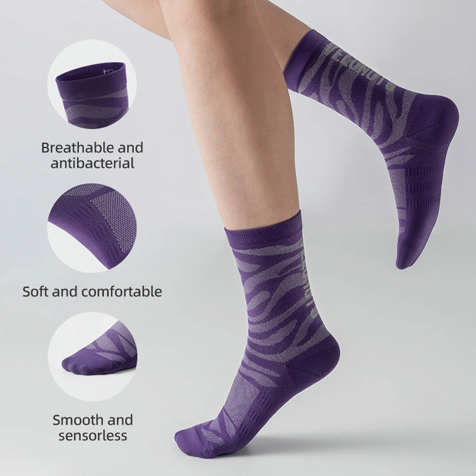 TVI Tiger Print Outdoor Crew Socks Moisture Wicking Unisex - Image 10